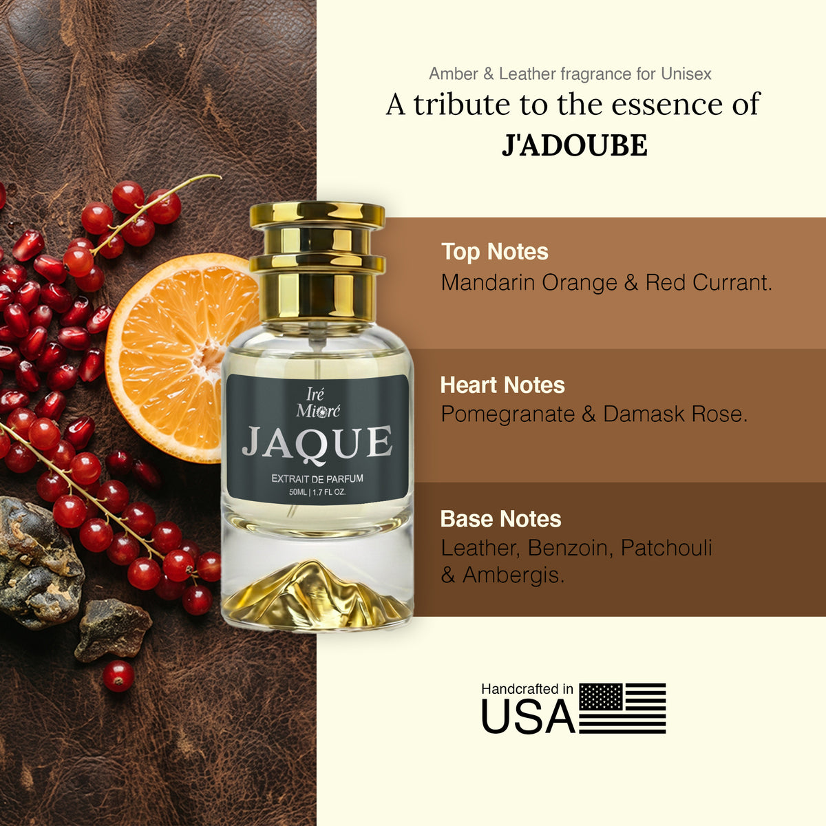 Jaque – Unisex Extrait de Parfum - 50ML/1.7 FL OZ - Inspired by Mind Games J'adoube, perfected by Iré Mioré.